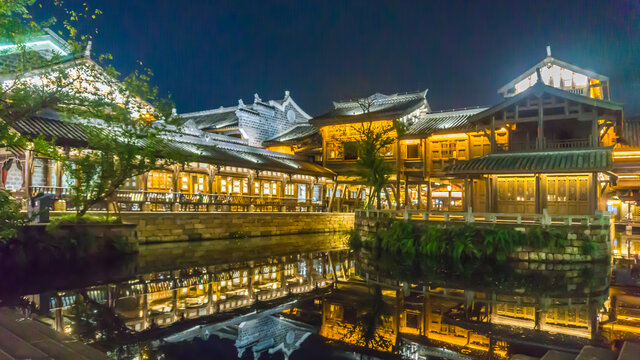 古镇夜色