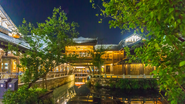 李庄古镇夜景