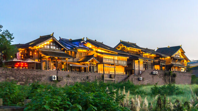 李庄古镇夜景