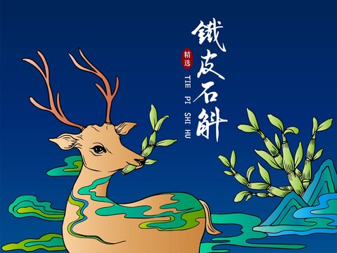 铁皮石斛包装插画
