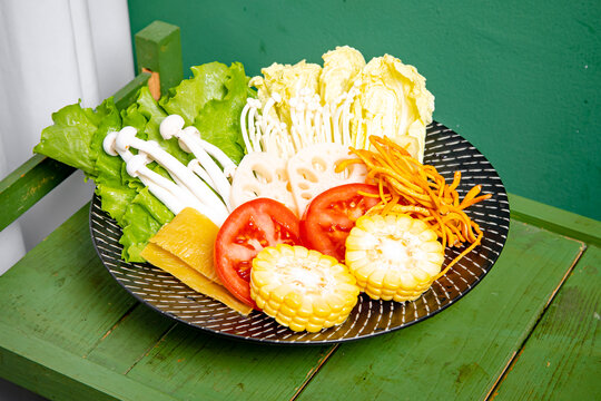 泰式火锅素菜拼盘