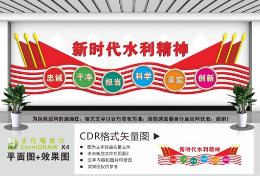 新时代水利精神文化墙