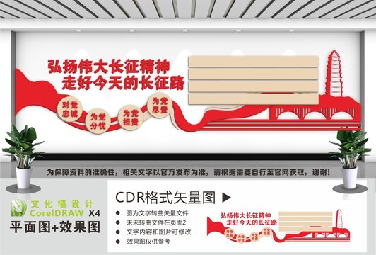 弘扬长征精神文化墙