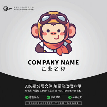 LOGO卡通形象猴子冒险