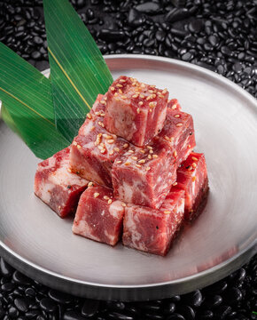 雪花牛肉粒