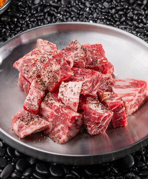 雪花牛肉粒