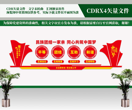 民族团结背景墙