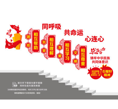 民族团结阶梯文化墙