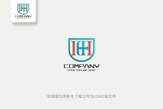 IH字母电子网络科技LOGO