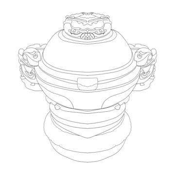 碧玉兽面纹簋