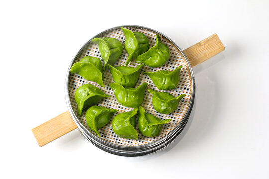菠菜面蒸饺