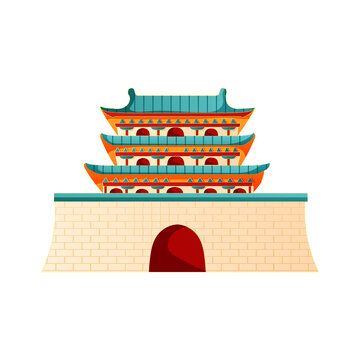 北京国潮风北京古建筑永定门