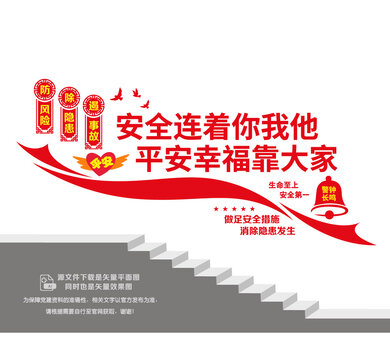 安全生产宣传楼梯标语