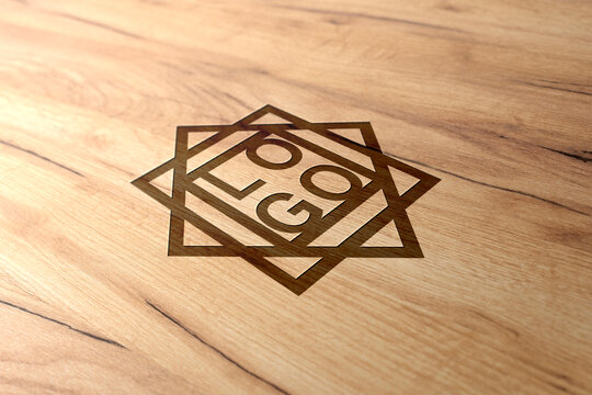 木纹logo雕刻样机