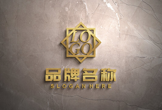 拉丝不锈钢logo样机