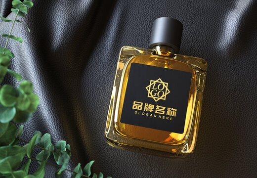 香水标牌logo样机香水瓶
