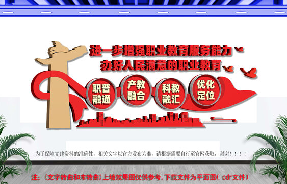 职业教育宣传文化墙