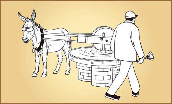 驴拉磨