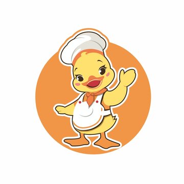 厨师鸭子卡通