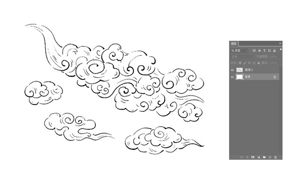 手绘云纹