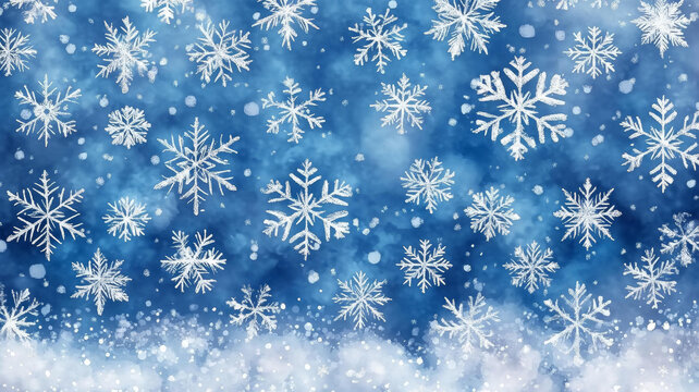 冬季雪花背景图