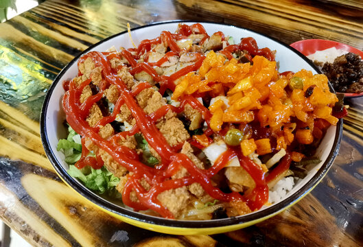 鸡排饭