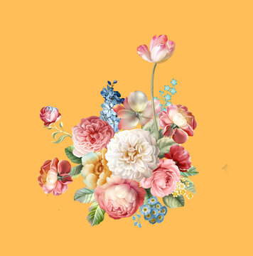 高清手绘花卉