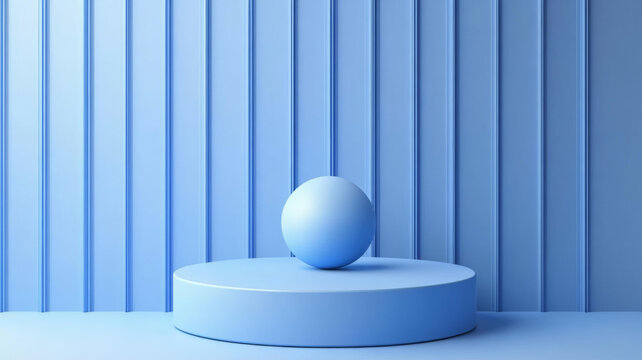 抽象浅蓝色几何展示台