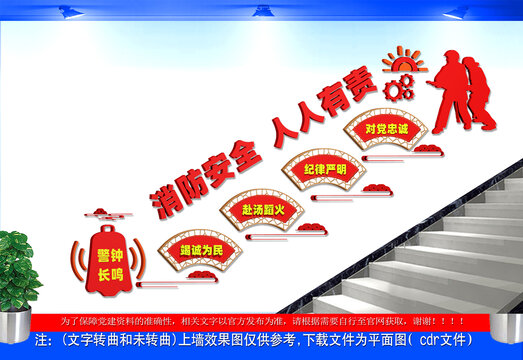 消防安全楼梯文化墙