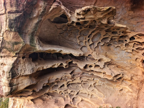 威远马脑壳蜂巢岩石