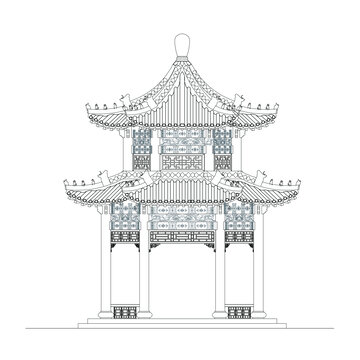重檐六角亭