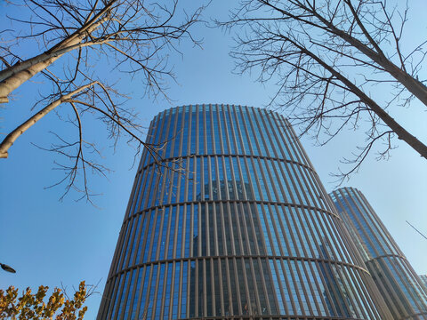 冬季建筑的室外景观
