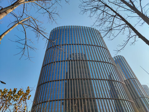 冬季建筑的室外景观