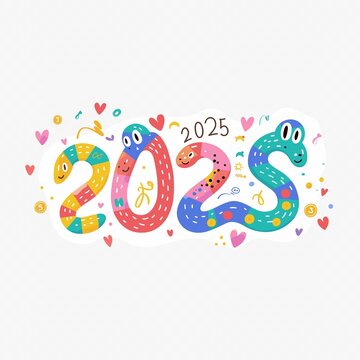 2025年蛇年卡通字体