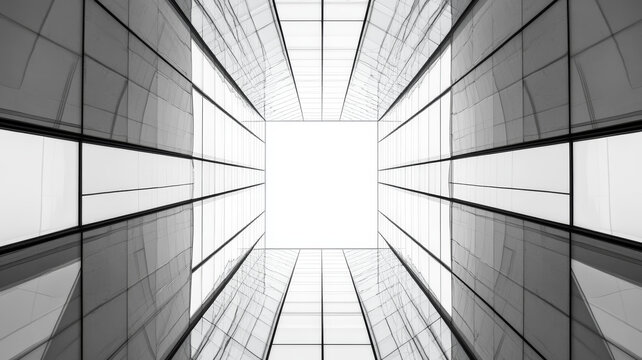 现代建筑玻璃幕墙外景