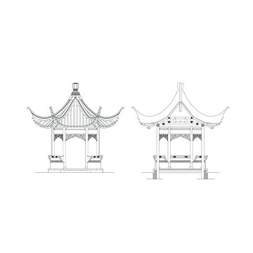 六角凉亭