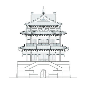 十字歇山阁楼