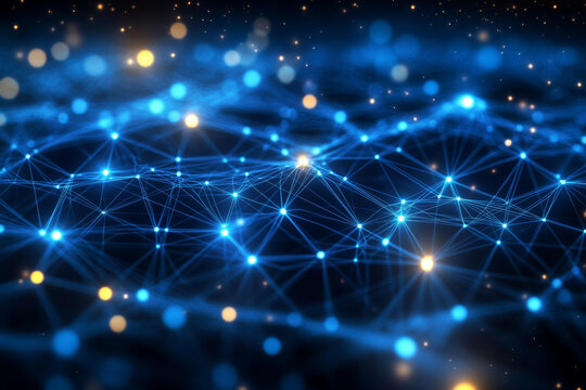 数字世界抽象网络连接图