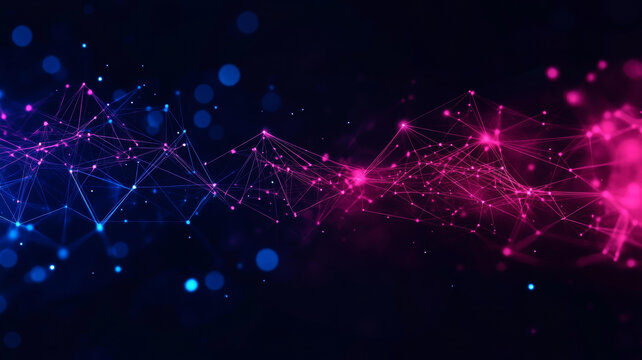 抽象数字网络连接图