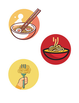 拉面手擀面面条标志icon