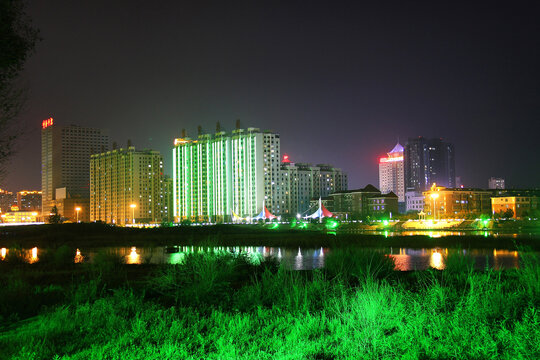 海拉尔伊敏河夜景