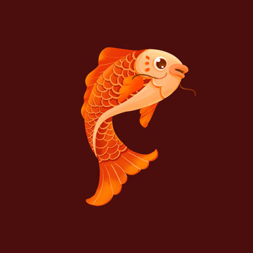 新年锦鲤鲤鱼插画