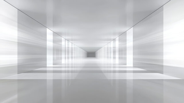 现代空旷走廊建筑图