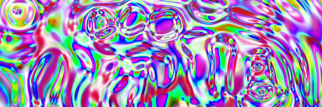 长幅梦幻流体画
