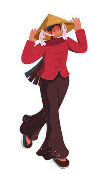 京族女性的日常服装