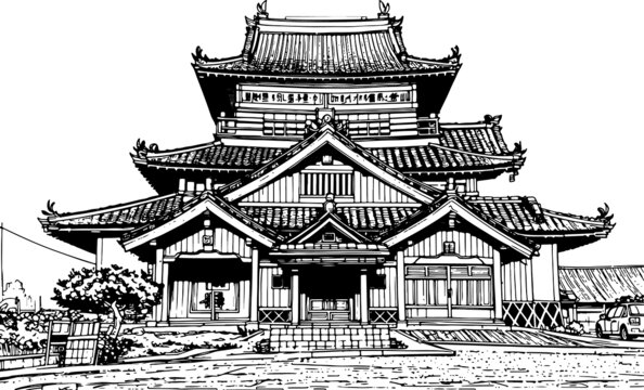古建筑线条