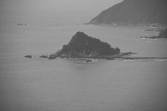 国风水墨海岸山水