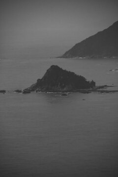 国风水墨海岸山水