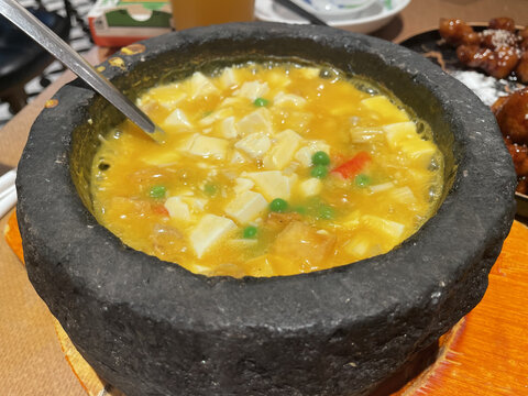 蛋黄海鲜豆腐
