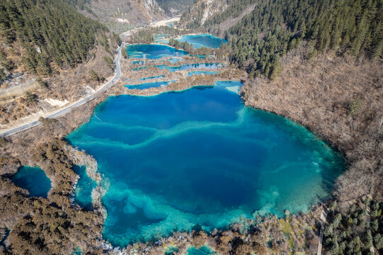 九寨沟冬季风光
